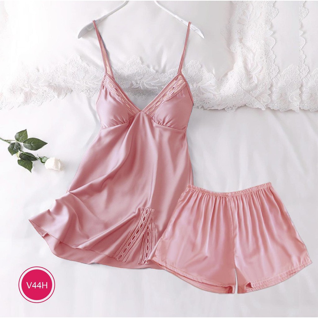 [SALE] Bộ đồ ngủ phi lụa cao cấp loại 1 hàng y hình BRAHY