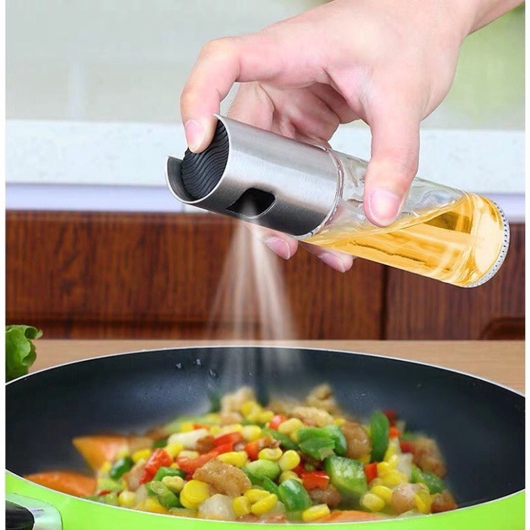 Bình Xịt Dầu Cầm Tay Để Nấu Ăn - BBQ, Salad, Nướng, Rang, Nướng, Chiên, Chai Thủy Tinh