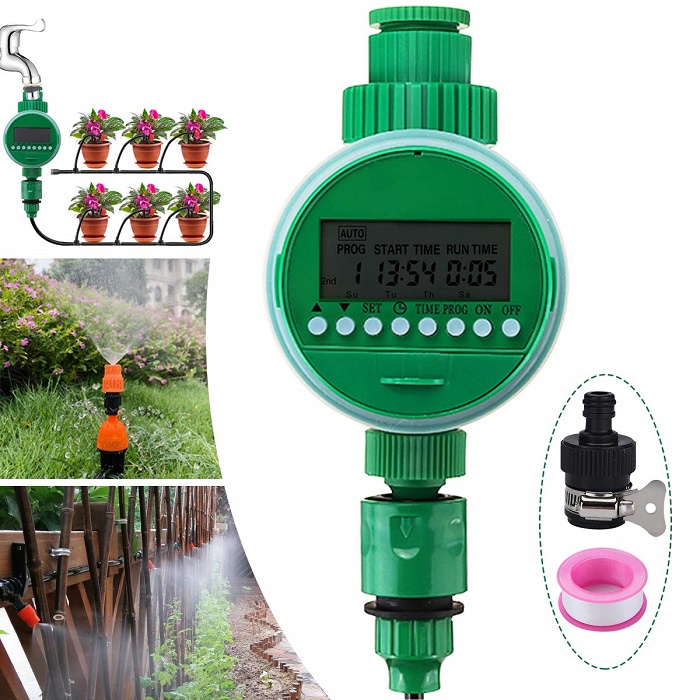 Đồng Hồ Hẹn Giờ Tưới Nước Cho Cây, van hẹn giờ tưới dùng pin