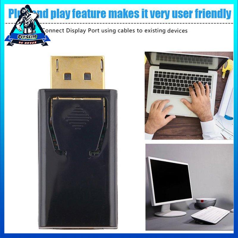 [Fitslim] Display Port DP Male To HDMI-compatible Female Adapter Converter Adaptor