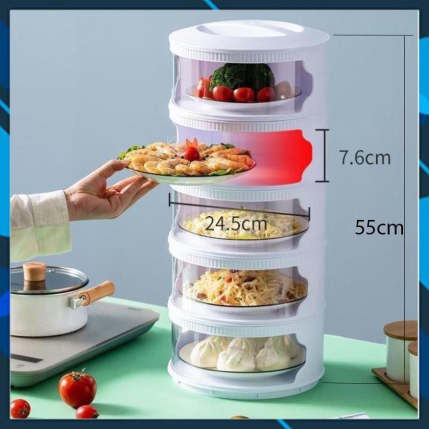 Lồng bàn 5 TẦNG, hộp đựng thức ăn GIỮ NHIỆT CHỐNG BỤI , CHỐNG CÔN TRÙNG ĐA NĂNG TIỆN DỤNG