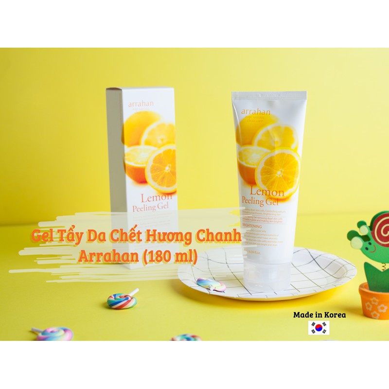 Gel Tẩy Tế Bào Chết Arrahan Hương Chanh - Arrahan Lemon Peeling Gel 180ml