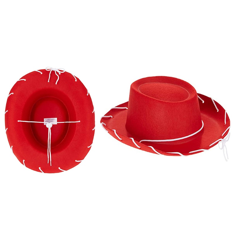 Nón Cao Bồi Màu Đỏ Nâu Mới Lạ Có Vành Kiểu Cowboy Phương Tây Dành Cho Trẻ Em
