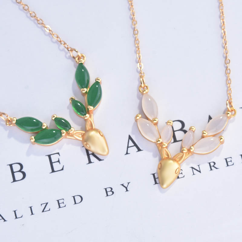 [Ready Stock]Craft Necklace Pendant Inlaid Hetian White Jade