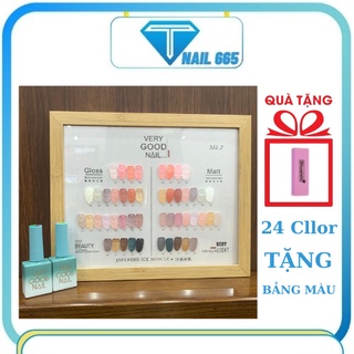 Sơn móng tay chân nail , Sét sơn Thạch VERYGOOD NAIL 24 màu chính hãng , tặng bảng màu