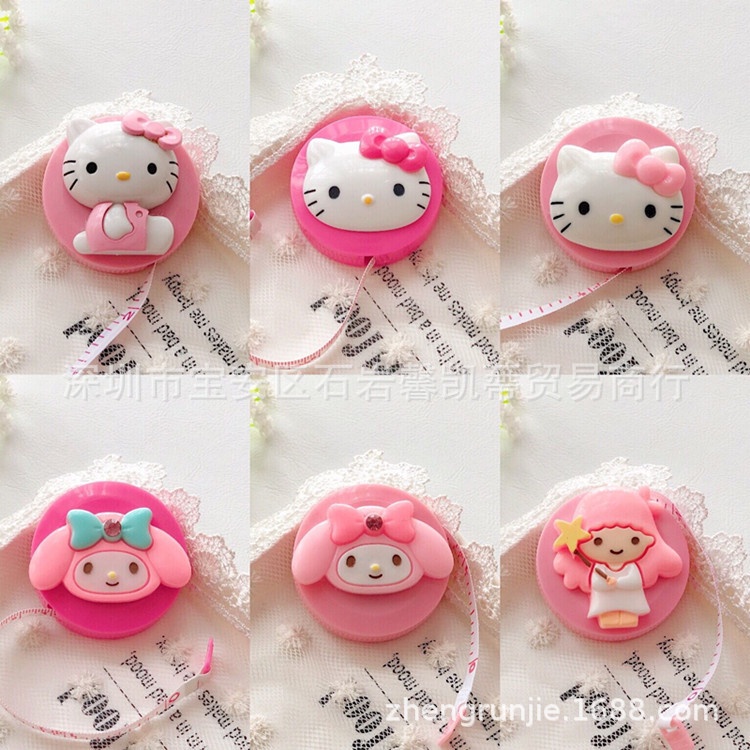 Thước Dây Cuộn Hình Hello Kitty, Melody Dễ Thương