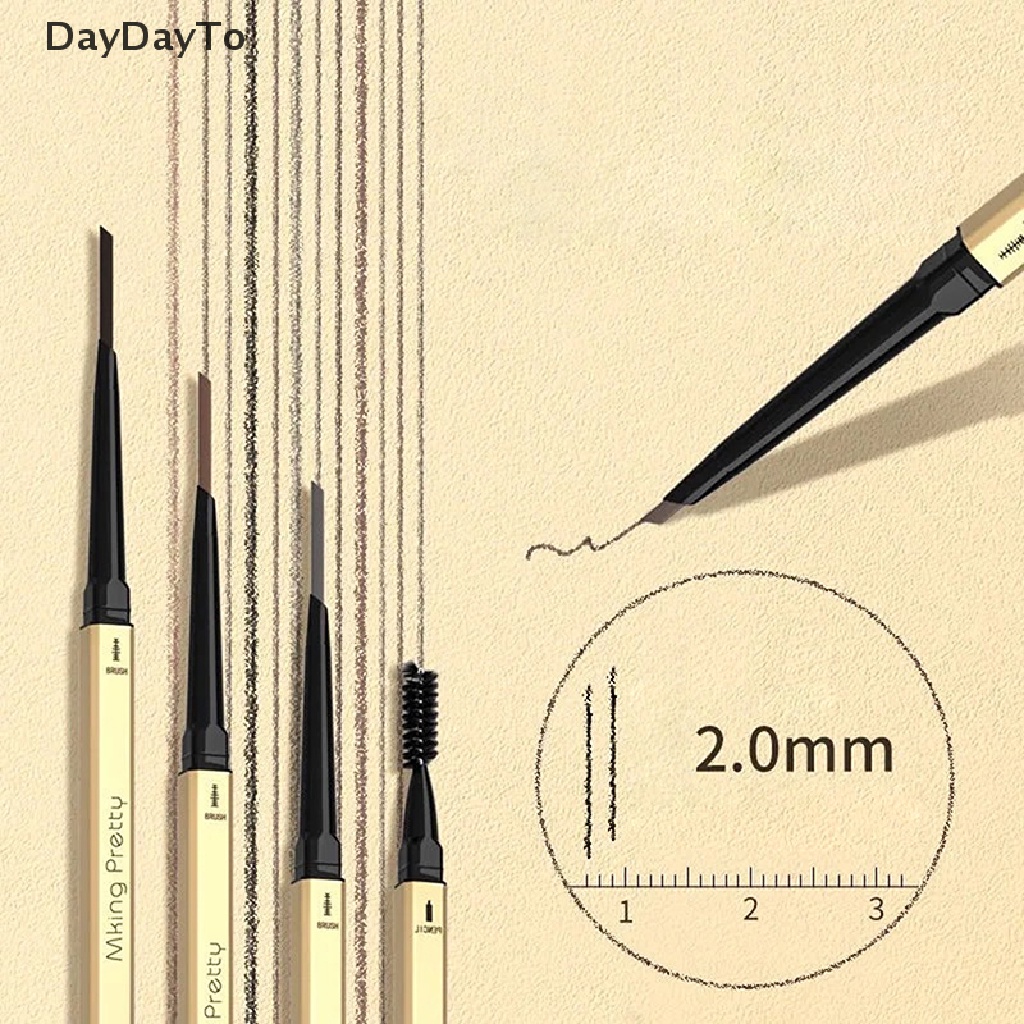 Bút Chì Kẻ Lông Mày Daydoyto Hai Đầu Siêu Mịn Chống Thấm Nước 5 Màu Tùy Chọn