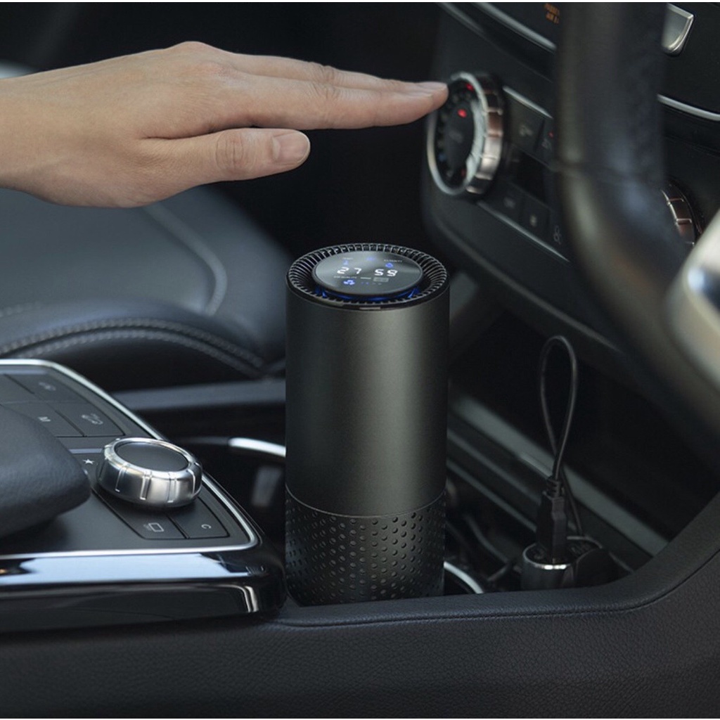 Máy Lọc Không Khí, Khử Mùi ôtô,Tạo ion âm HEPA Chíp Led Philips, Cảm biến Thông Minh . Bh 12 tháng