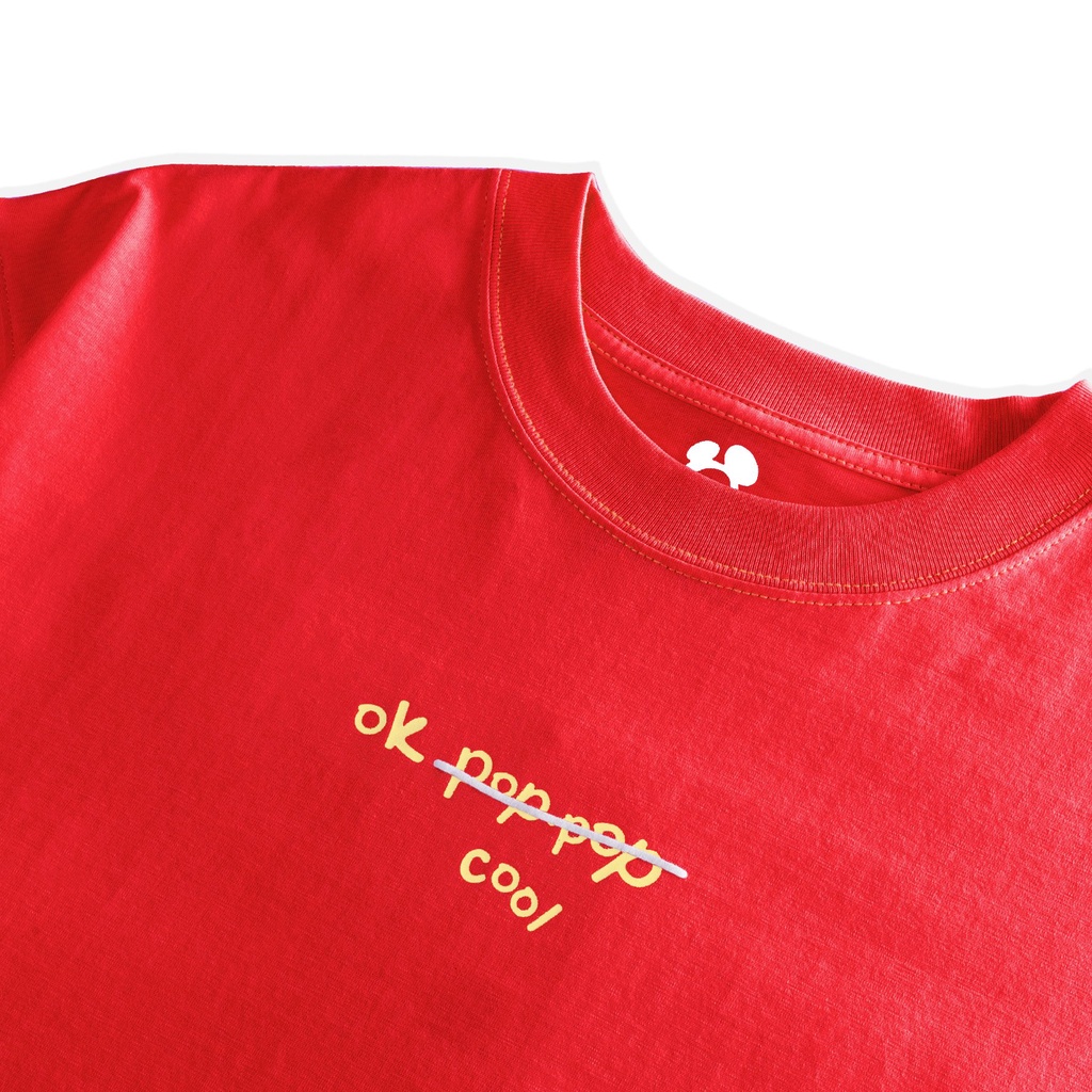 Áo Thun POPPOP BUBLLE LOGO TSHIRT RED