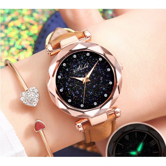 ĐỒNG HỒ NỮ DÂY DA SHDHD MẶT 12 CHẤM D305 THỜI TRANG | BigBuy360 - bigbuy360.vn