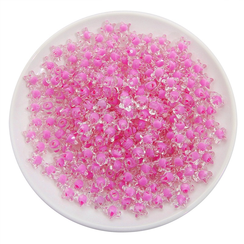 Bộ 80 Hạt Nhựa Acrylic Hình Ngôi Sao Màu Sắc Ngọt Ngào Kích Thước 11mm Dùng Làm Đồ Trang Sức Thủ Công
