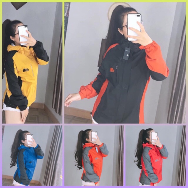 ÁO KHOÁC GIÓ 2 LỚP MẶT CHO NAM CẢ NỮ SIÊU ĐẸP (THE NOT FACE) Hình thật shop tự chụp🥰