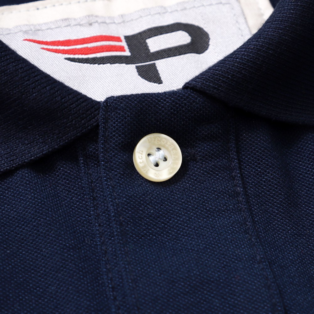 Áo thun nam cổ bẻ logo thêu cao cấp Pigofashion Zab20