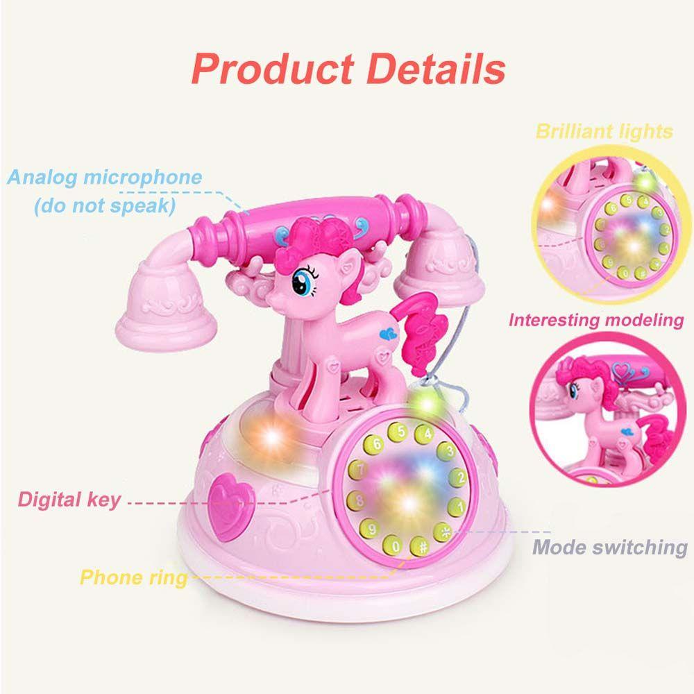 Điện Thoại Đồ Chơi Hình Ngựa Pony Có Nhạc Và Đèn Vui Nhộn Cho Bé