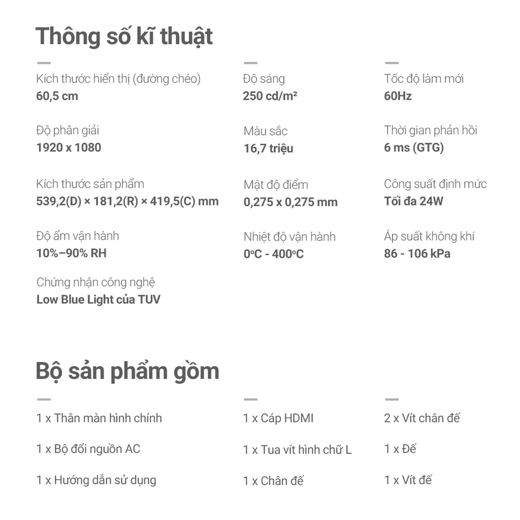 Màn hình vi tính Xiaomi Mi 1C ( Bản Quốc Tế Digiworld phân phối )