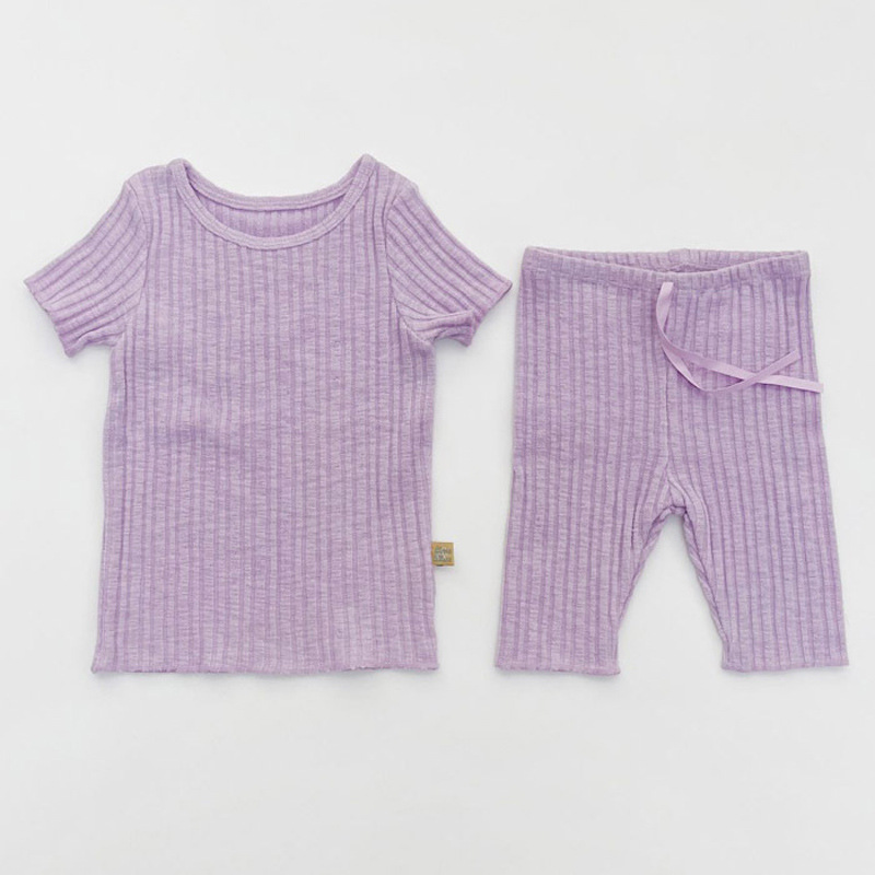 Bộ Đồ Mặc Nhà Tay Ngắn Màu Kẹo Tươi Mới Phong Cách Hàn Quốc Thời Trang Mùa Hè Cho Bé