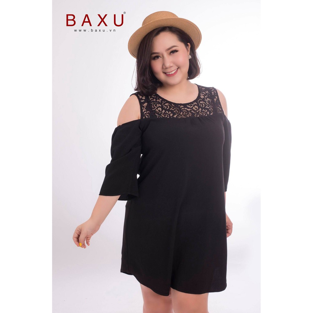 Đầm dáng suông phối ren bigsize baxu