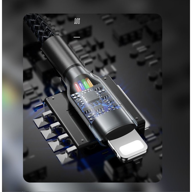 Cáp Sạc Remax Rc-070Th 3 Nhánh Bền Bỉ Cho Apple / Android / Type-C