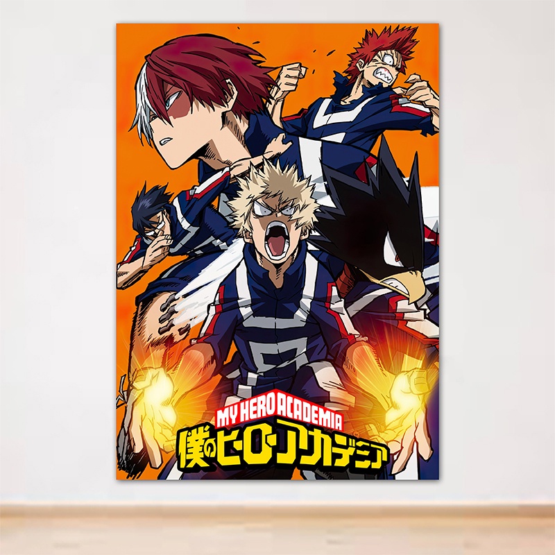 Tranh Dán Tường Áp Phích Anime My Hero Academia Decal Poster Trang Trí Phòng Ngủ Phòng Làm Việc Khổ A3