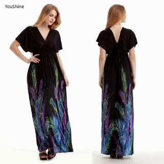 Đầm maxi hoạ tiết hoa phong cách bohomian size l-6xl
