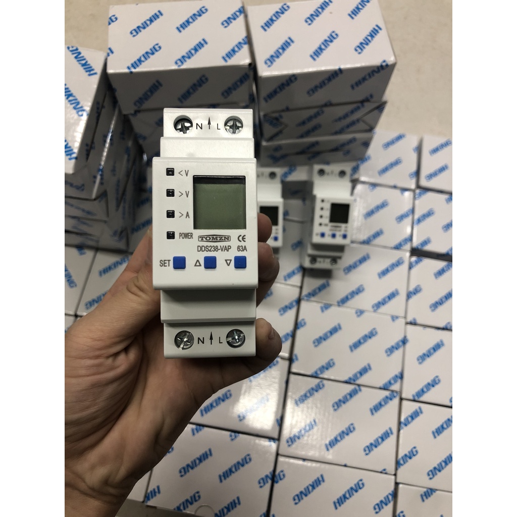 BẢO VỆ ĐIỆN ÁP 80A + ĐO CÔNG SUẤT W + CÔNG TƠ ĐIỆN TỬ KWh