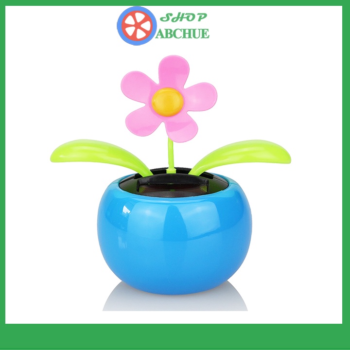 Chậu hoa lúc lắc sử dụng năng lượng mặt trời trang trí ô tô, bàn làm việc