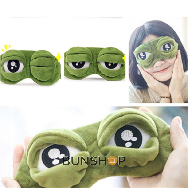 Bịt mắt mặt nạ che mắt ngủ ếch xanh Pepe sad frog