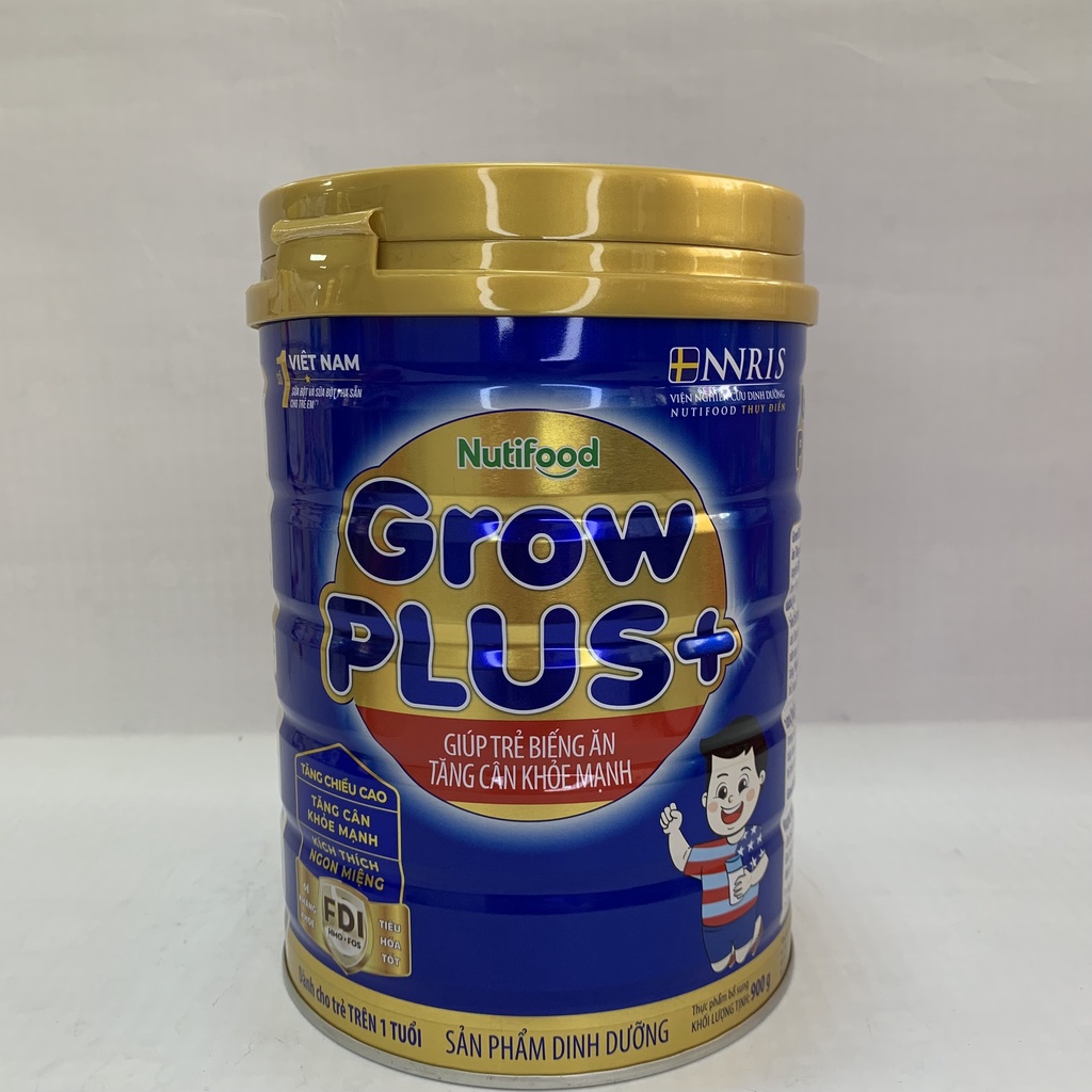 Sữa bột Nuti GrowPlus xanh 900g (Mẫu mới)