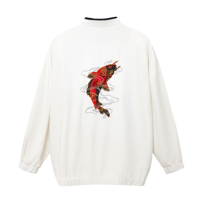 SAYO BOMBER - WHITE (Áo khoác màu trắng in hình ZUNEZX) | BigBuy360 - bigbuy360.vn