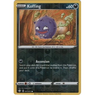 Thẻ bài Pokemon Koffing - 41/72 - Common Reverse Holo