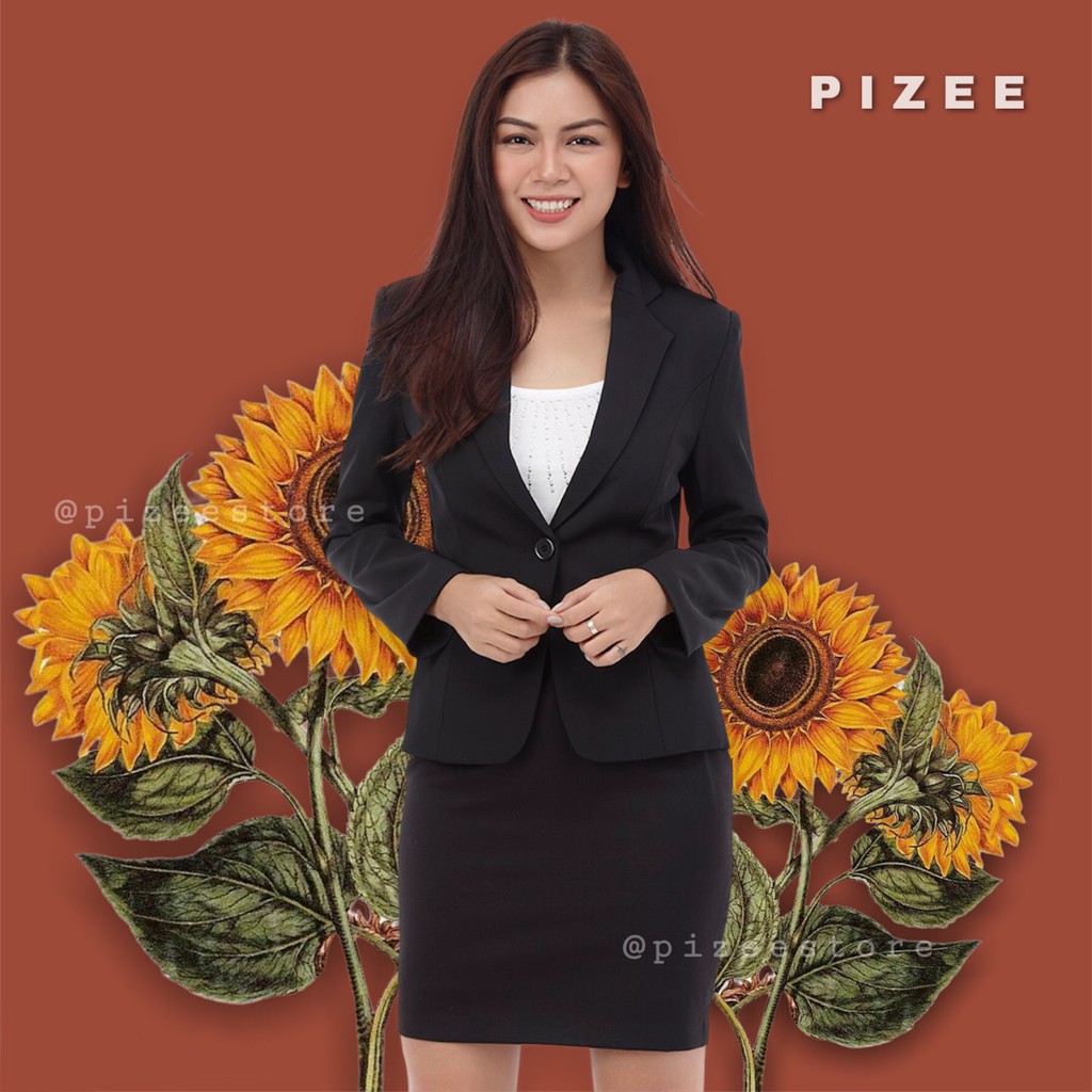 Bộ vest nữ công sở Pizee ACC65 1 nút cao cấp