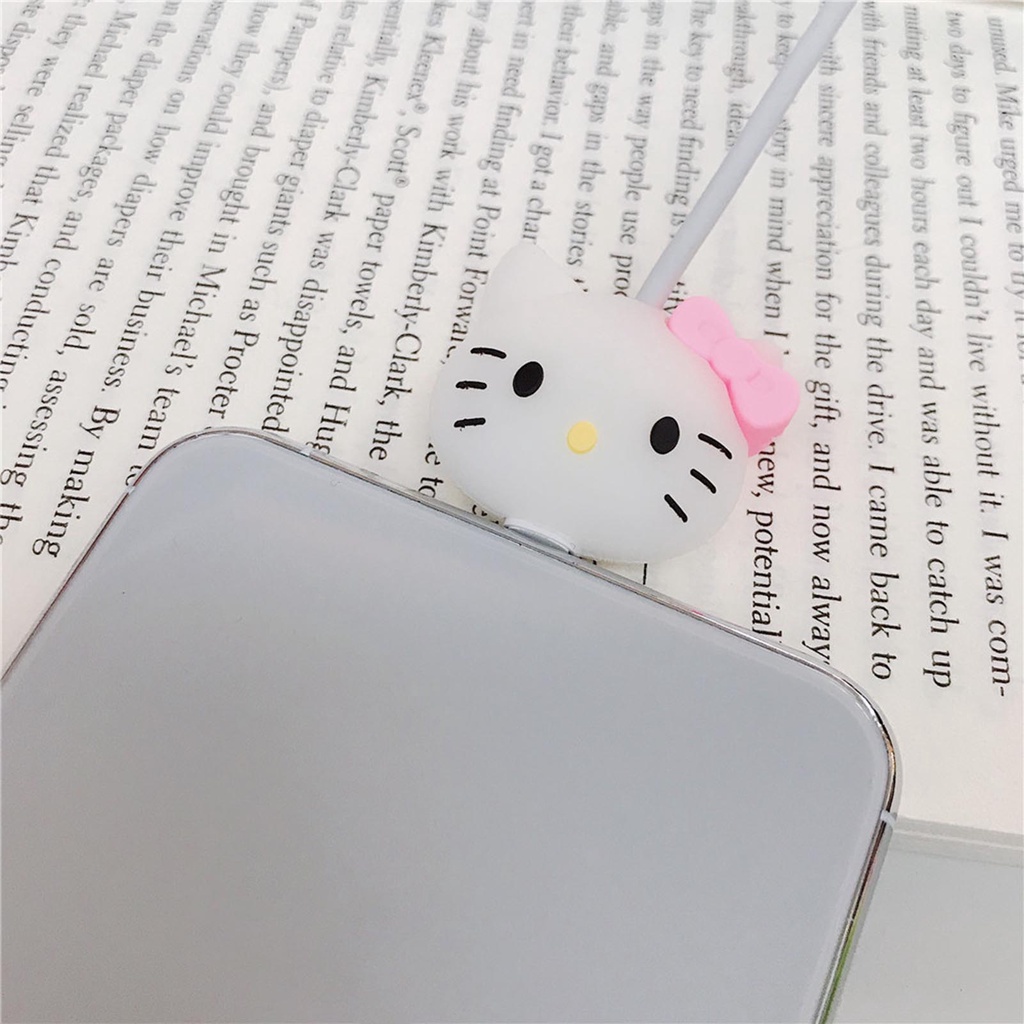 Phụ Kiện Bảo Vệ Đầu Dây Cáp Sạc Bằng Cao Su Chống Va Đập Cho iPhone