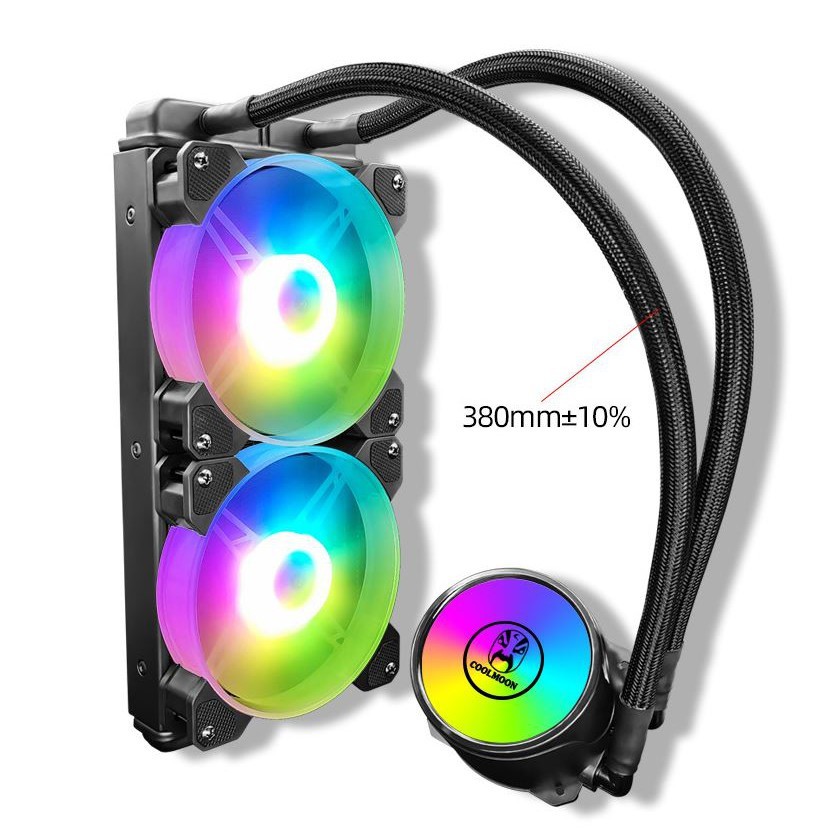 Tản Nhiệt Nước All in One Coolmoon ICEMOON 240 RGB - Đồng Bộ Hub Coolmoon / Mainboard - Máy Tính 2T