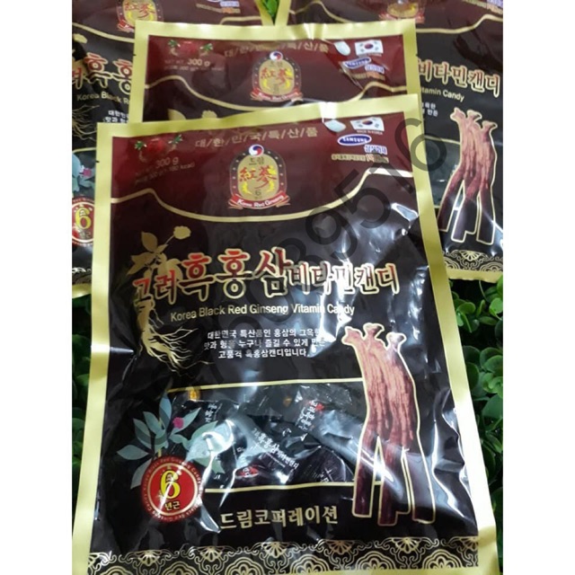 COMBO 2 GÓI KẸO HẮC HỒNG SÂM 300 GR/GÓI