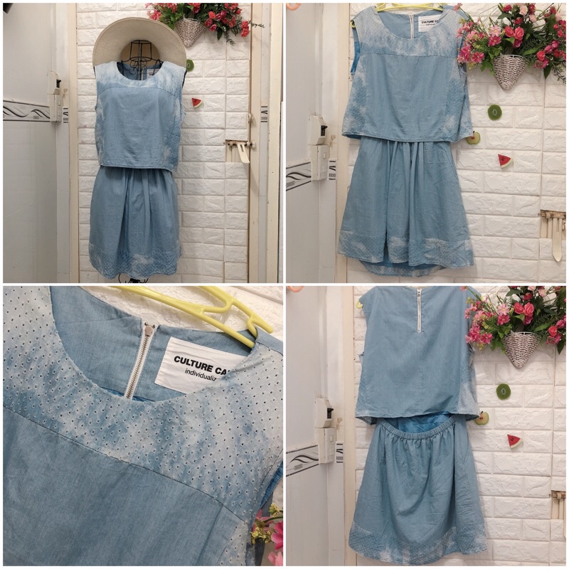 Đầm bò đầm denim xinh dưới 60 kg