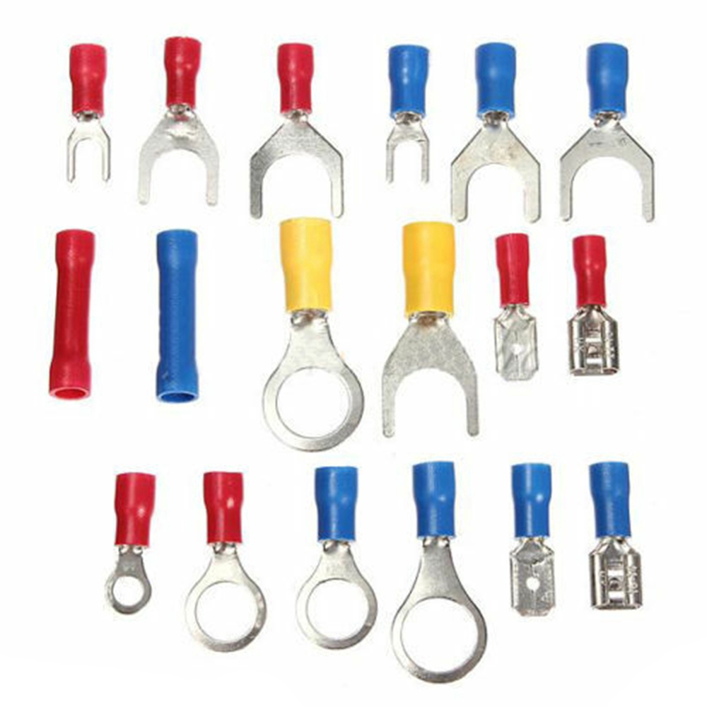 Bộ 300 đầu nối dây cáp cách điện bằng nhựa pvc kèm hộp đựng màu ngẫu nhiên