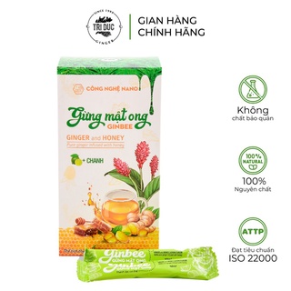Gừng mật ong chanh Trí Đức Ginbee - Hộp 10 gói 10ml