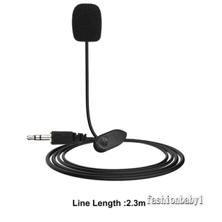 【FB】New 3.5mm Mini Studio Speech Mic Microphone W/ Clip For PC Desktop Notebook