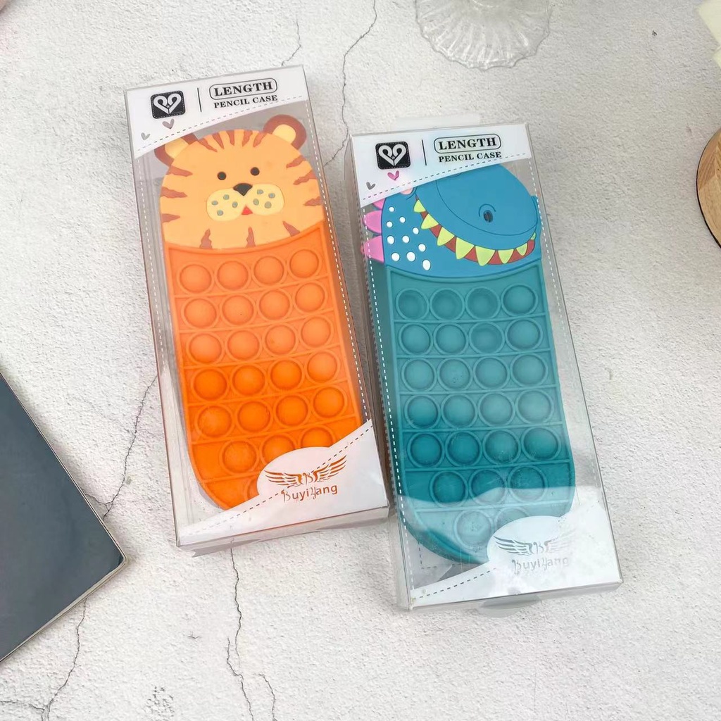 🌏FREE SHIP🌎 Hộp Đựng Bút Bằng Silicon Hình Hoạt Hình Pop It B52