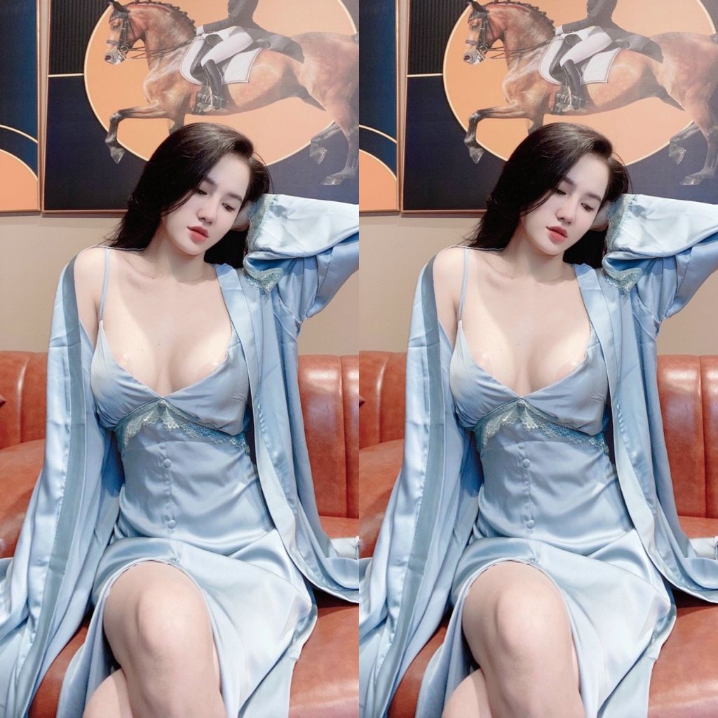 Váy ngủ sexy ❣️FREE SHIP❣️ Đầm ngủ sexy lụa Latin Chất Siêu Mát Dáng Siêu Xinh &lt; 60kg