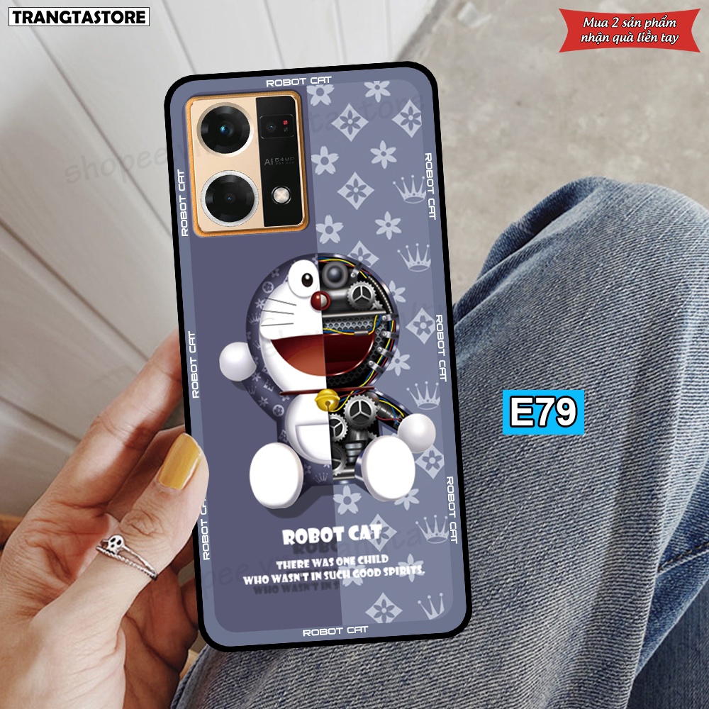 Ốp Oppo Reno 7 4G / Reno 7 5G (Reno7 5G) / Reno 7Z 5G (Reno7 Z 5G)  in hình gấu Bearbrick,Metal Style,Doremon siêu dễ th