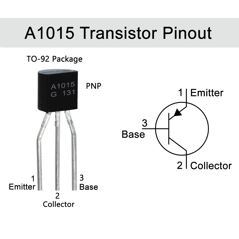 5 chiếc Transistor C1815 kênh NPN / A1015 kênh PNP dip chân cắm TO92  thứ tự chân ECB. có loại Toshiba chính hãng