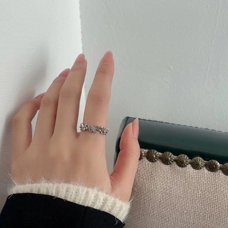 Nhẫn Hình Bướm Đính Đá Phong Cách Thời Trang Harajuku Dành Cho Nữ