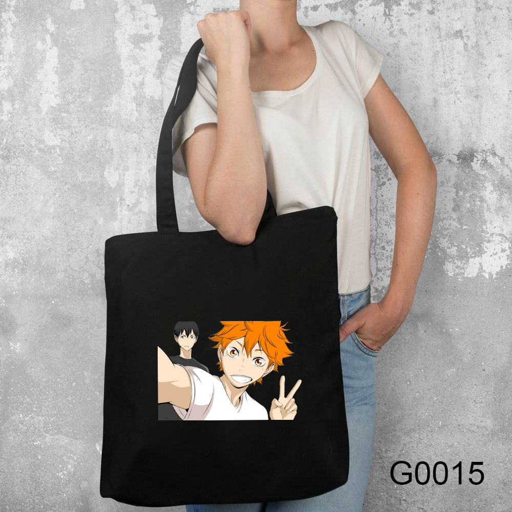 Haikyuu Anime High School Handbag Casual Canvas Bag Shopping Bag Shoulder Bags