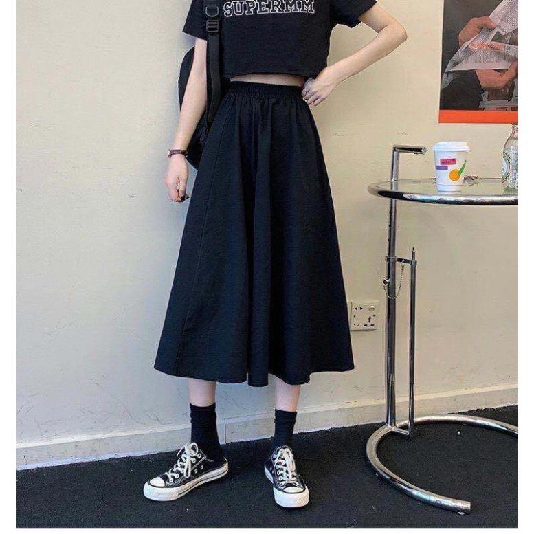 Chân Váy Lưng Cao Kiểu Xếp Li Phong Cách Retro Hàn Quốc Sành Điệu Nữ Tính  ྇