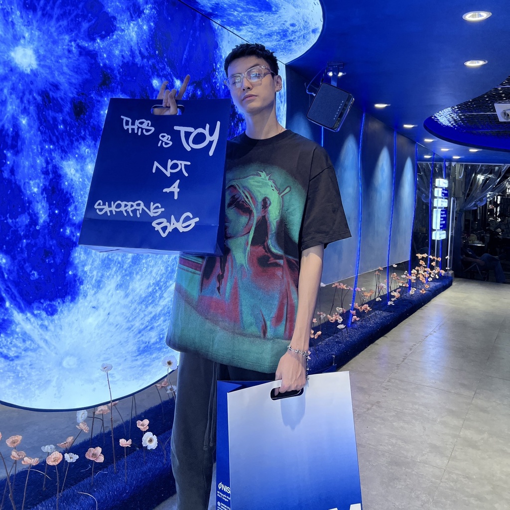 Áo thun unisex Lucid lust-black green màu đen - Charm tee Onism