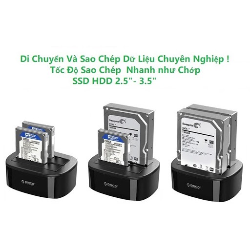 Đế cắm ổ cứng đôi và đơn (2 khe cắm) kết nối chuẩn 3.0 Orico 6228US3/8628US3- 6218US3/6619US3 - Dock ổ cứng 2,5" và 3,5"