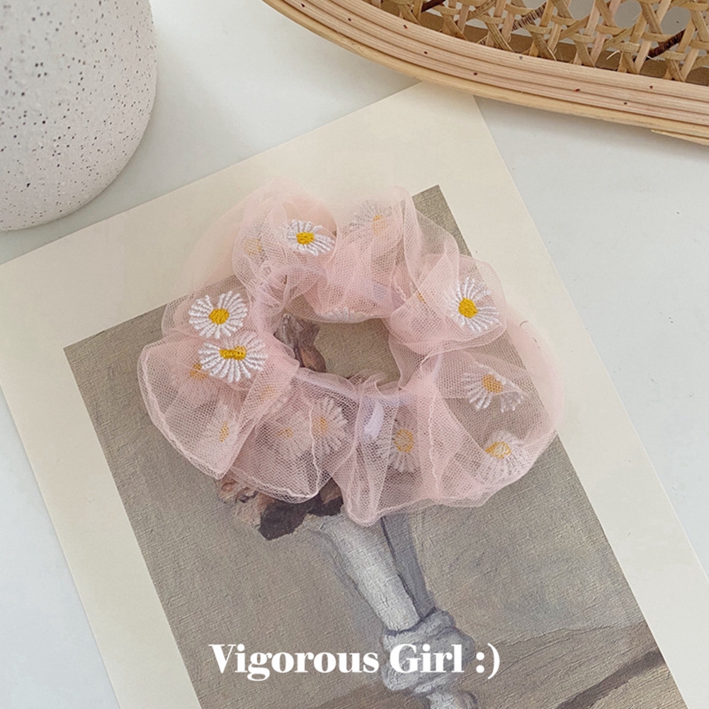 Korea INS Cúc hair Scrunchies Dây buộc tóc hoa