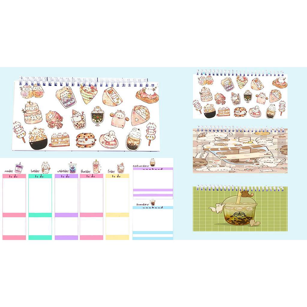 Sổ kế hoạch tuần trà sữa boba tea WPI30 hoạt hình Weekly Planner 52 trang thần tượng idol