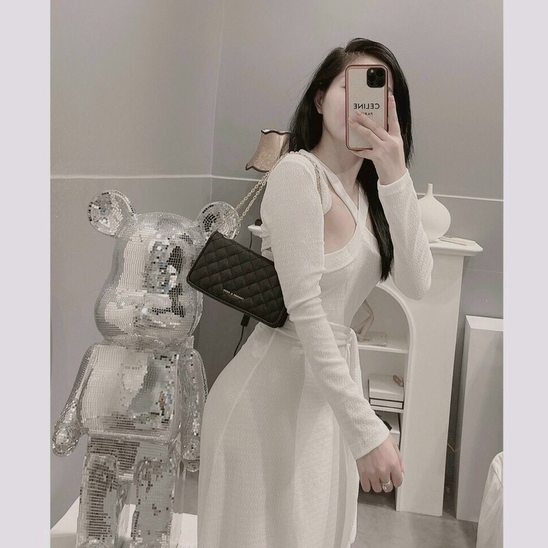 Túi xách đeo chéo nữ đẹp trần chỉ kiểu dáng vintage đi chơi thời trang HH 330